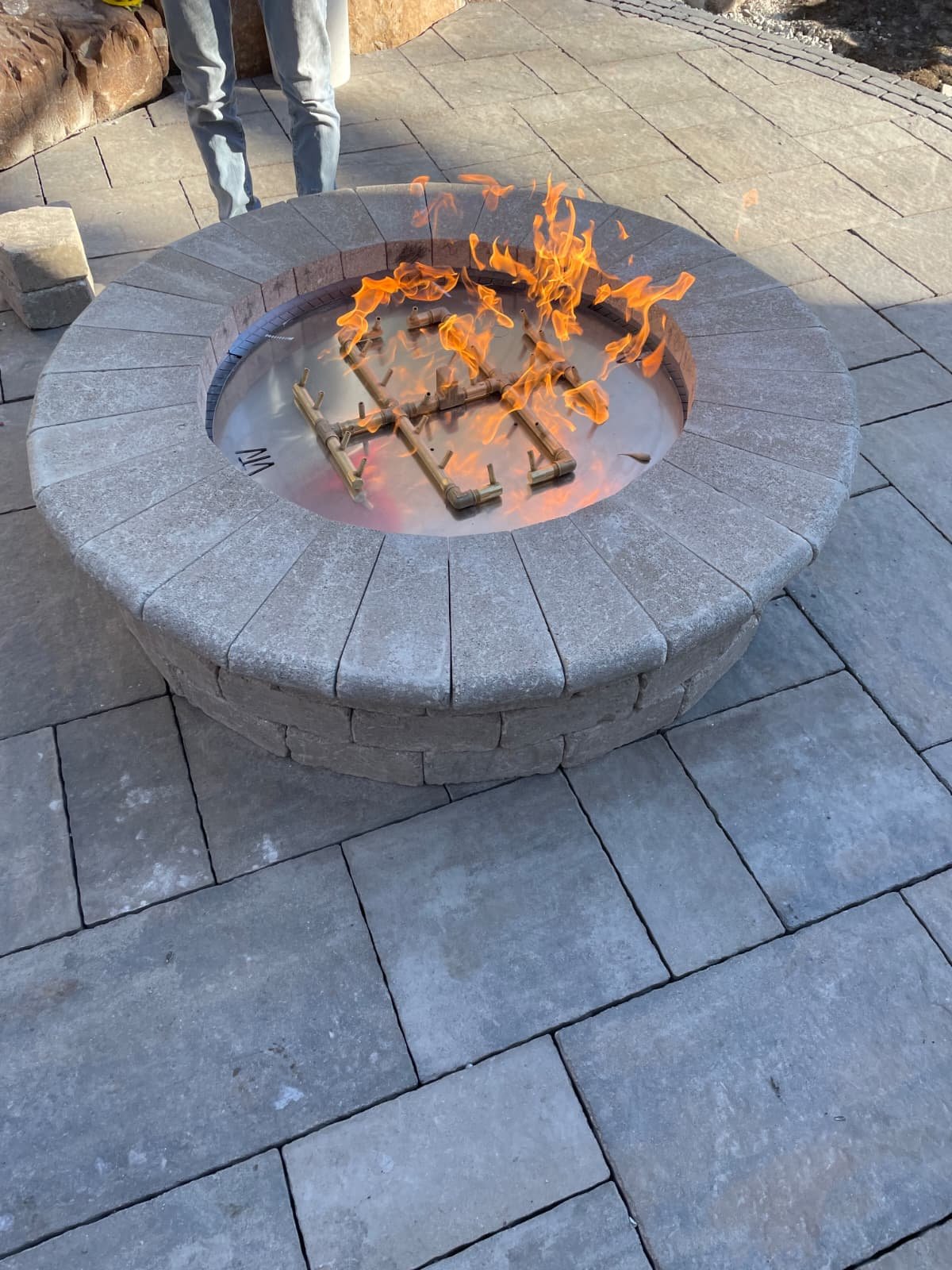 Minimalist concrete fire pit