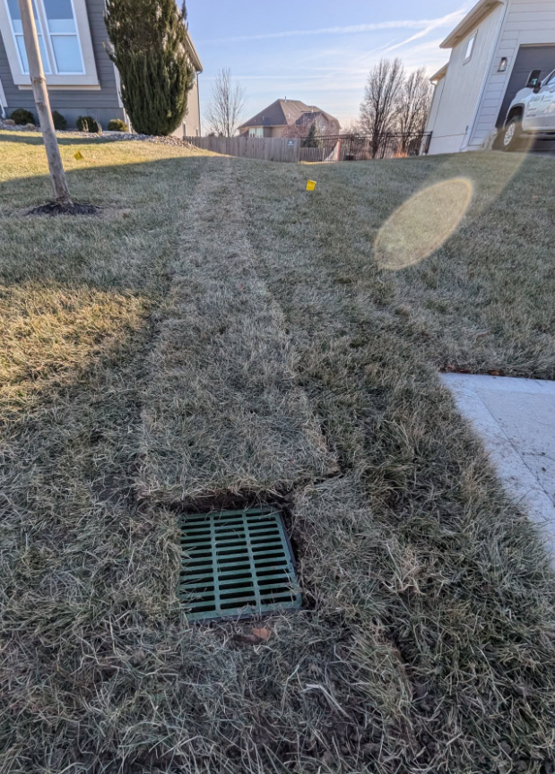 French drain installation